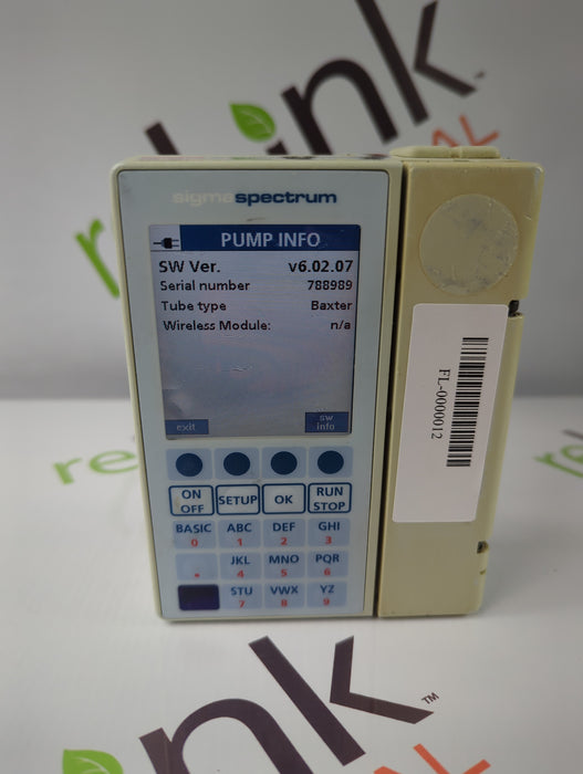 Baxter Sigma Spectrum 6.02.07 without Battery Infusion Pump