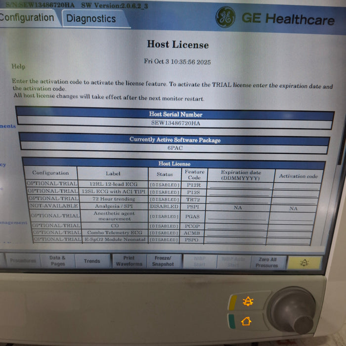 GE Healthcare Carescape B650 Anesthesia Care Patient Monitor