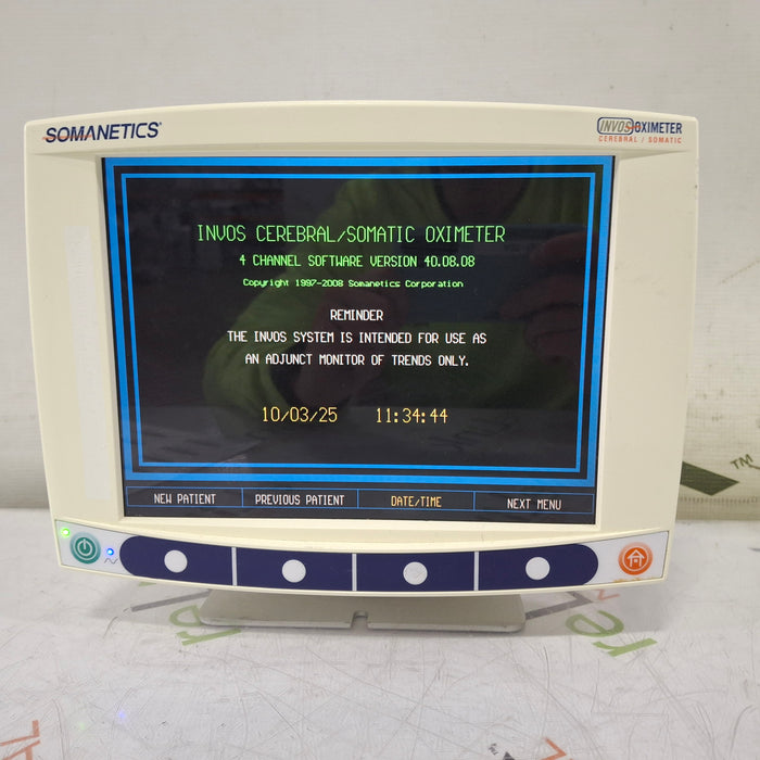 Somanetics Invos 5100C Cerebral Oximeter Monitor