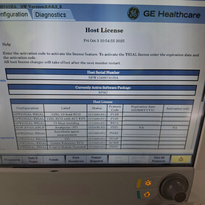 GE Healthcare Carescape B650 Anesthesia Care Patient Monitor