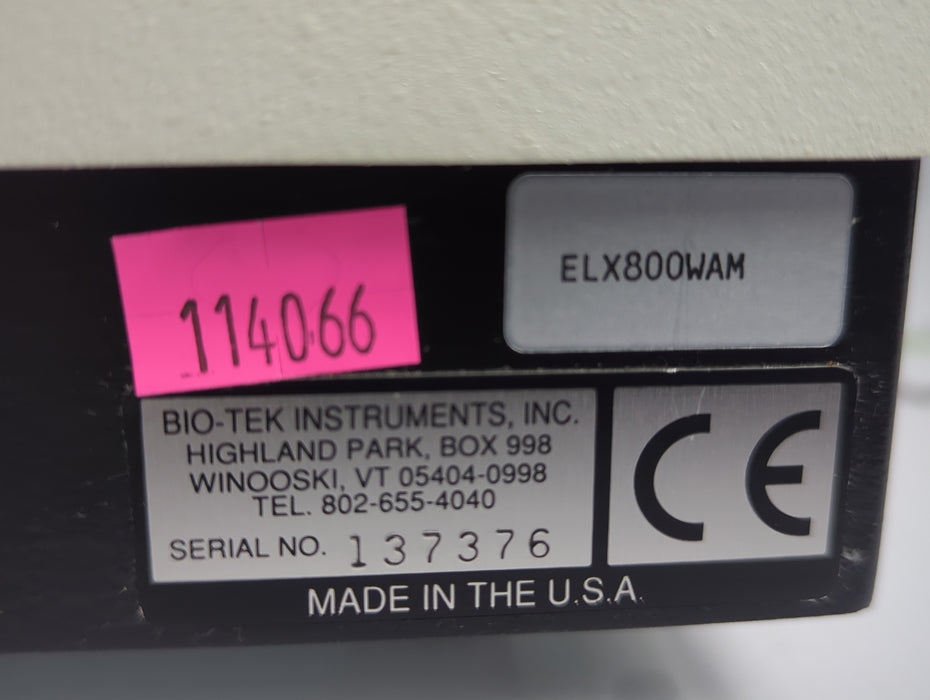 Bio-Tek Instruments ELX800 Microplate reader
