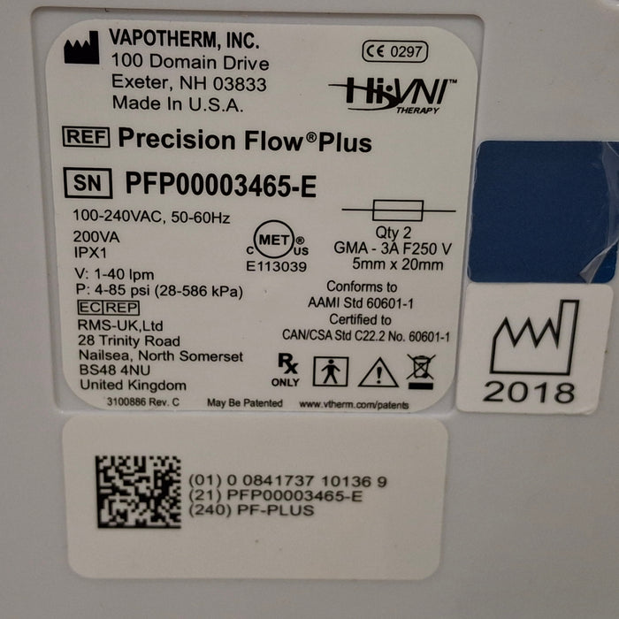 Vapotherm Precision Flow Plus Meter Humidifier