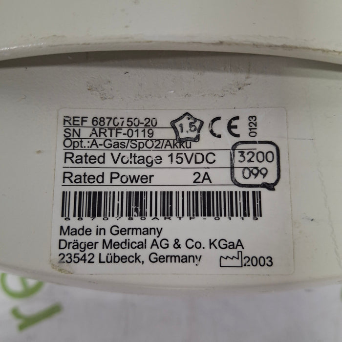 Draeger Medical Vamos Anesthetic Gas Analyzer