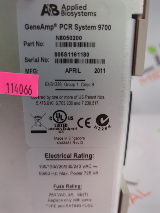 Applied Biosystems GeneAmp 9700 PCR System