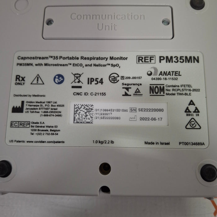 Medtronic Capnostream 35 Portable Respiratory Monitor