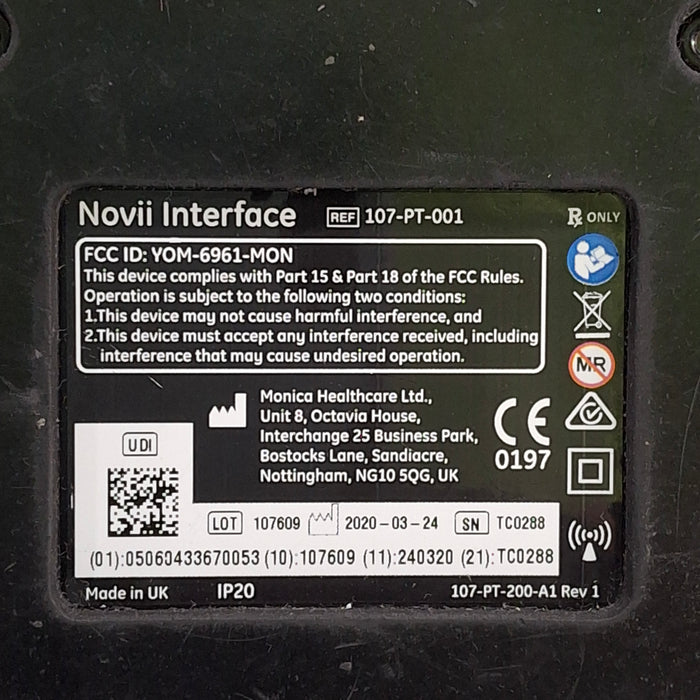 Monica Healthcare Limited 107-PT-001 Fetal Monitor