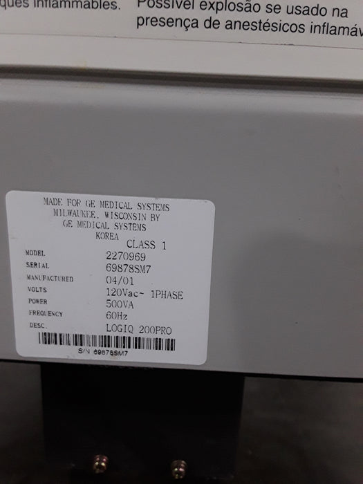 GE Healthcare Logiq 200 PRO Ultrasound