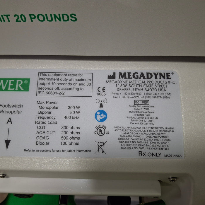 Megadyne Mega Power Electrosurgical Unit