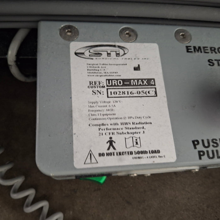 Surgical Tables Inc. Max 4 C-Arm Table