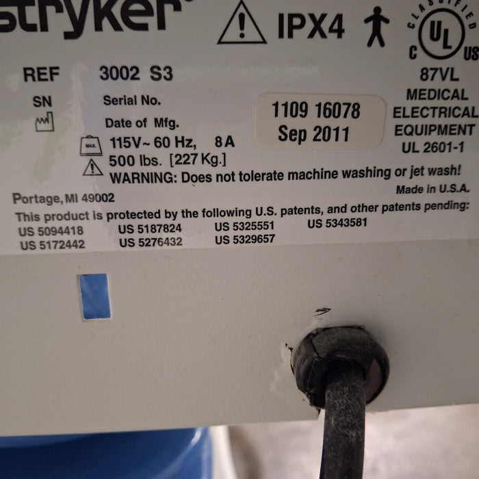 Stryker Secure III 3002 Hospital Bed