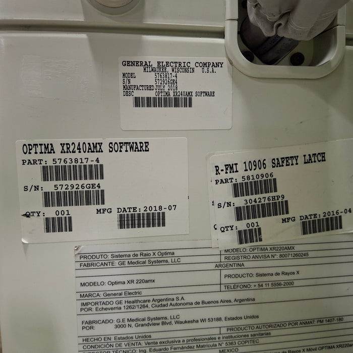 GE Healthcare Optima XR220 AMX Portable X-ray