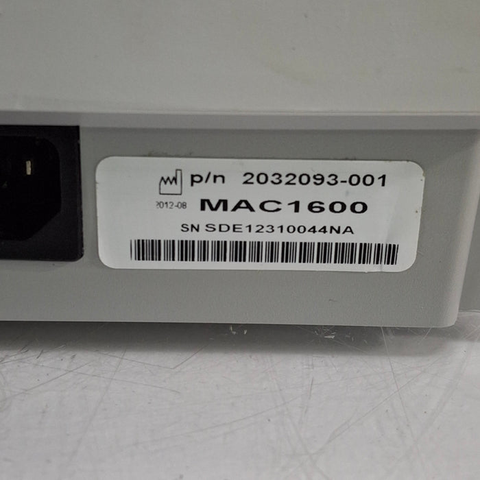 GE Healthcare MAC 1600 ECG