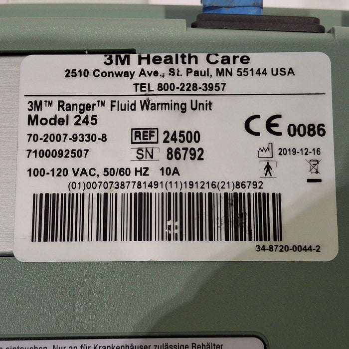 3M Ranger Model 245 Fluid Warming Unit