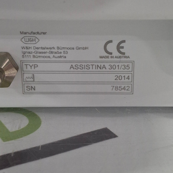 W&H Dentalwerk Assistina 301 Plus Dental Handpiece Lubrication & Cleaning Unit