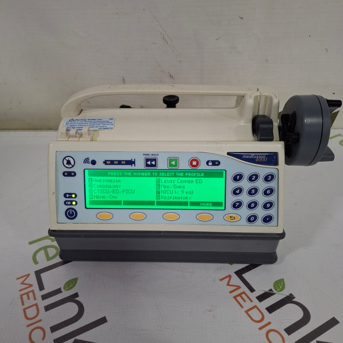 Smiths Medical Medfusion 4000 Syringe Infusion Pump