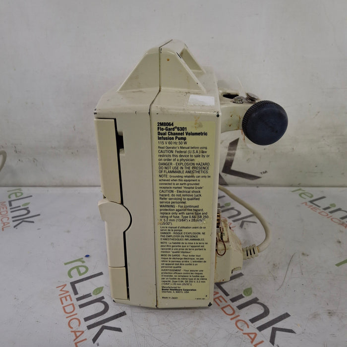 Baxter Flo-Gard 6301 Dual Channel Infusion Pump