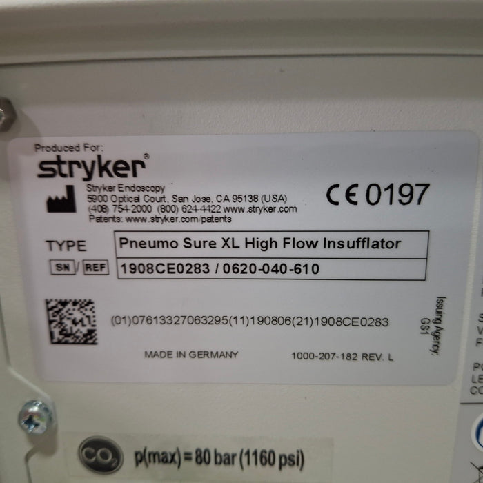 Stryker 620-040-610 Pneumo Sure XL High Flow Insufflator
