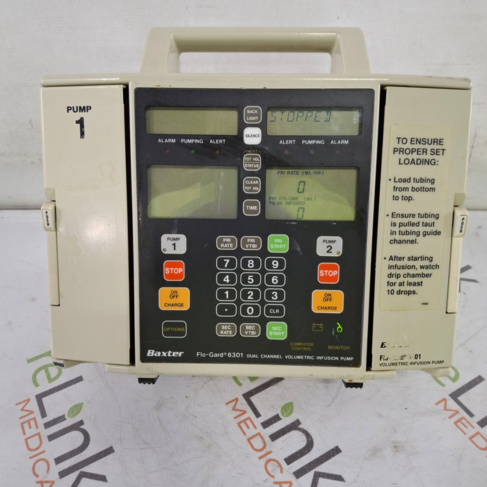Baxter Flo-Gard 6301 Dual Channel Infusion Pump