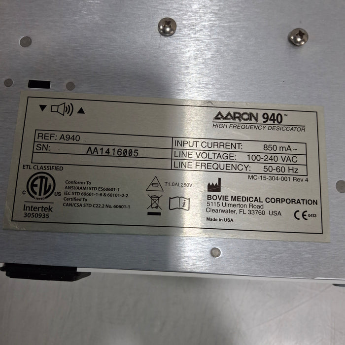 Bovie Aaron 940 High Frequency Desiccator