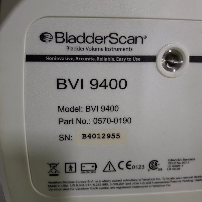 Verathon Medical, Inc BVI 9400 Bladderscan