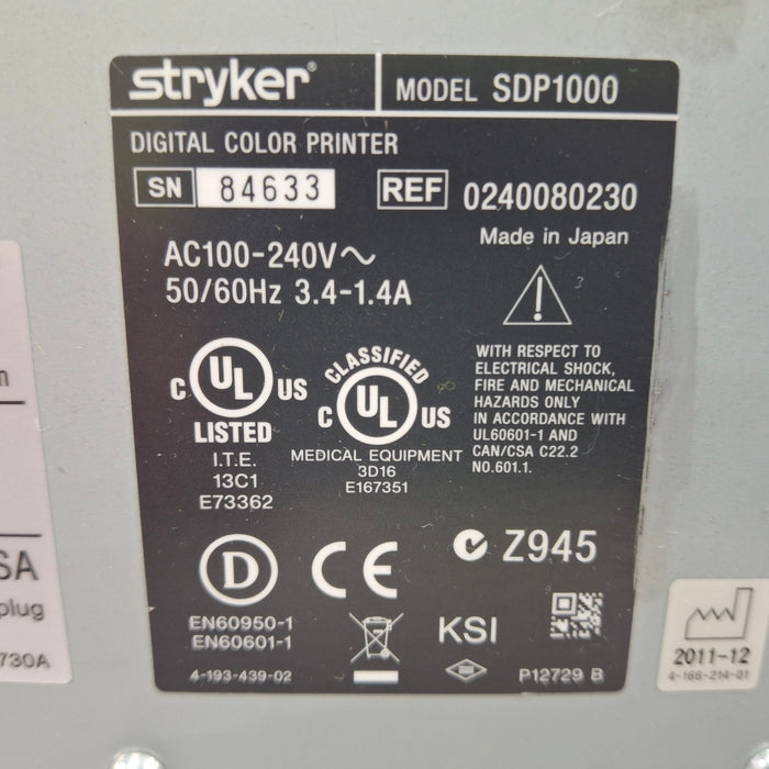 Stryker SDP1000 Digital Color Printer