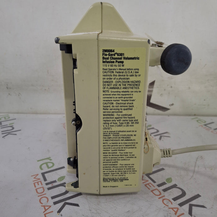 Baxter Flo-Gard 6301 Dual Channel Infusion Pump