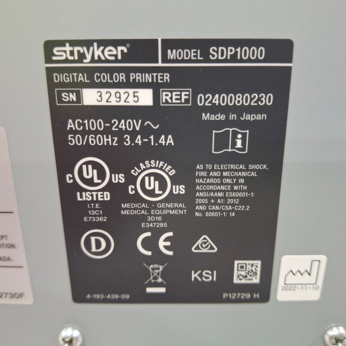 Stryker SDP1000 Digital Color Printer