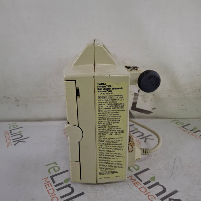 Baxter Flo-Gard 6301 Dual Channel Infusion Pump