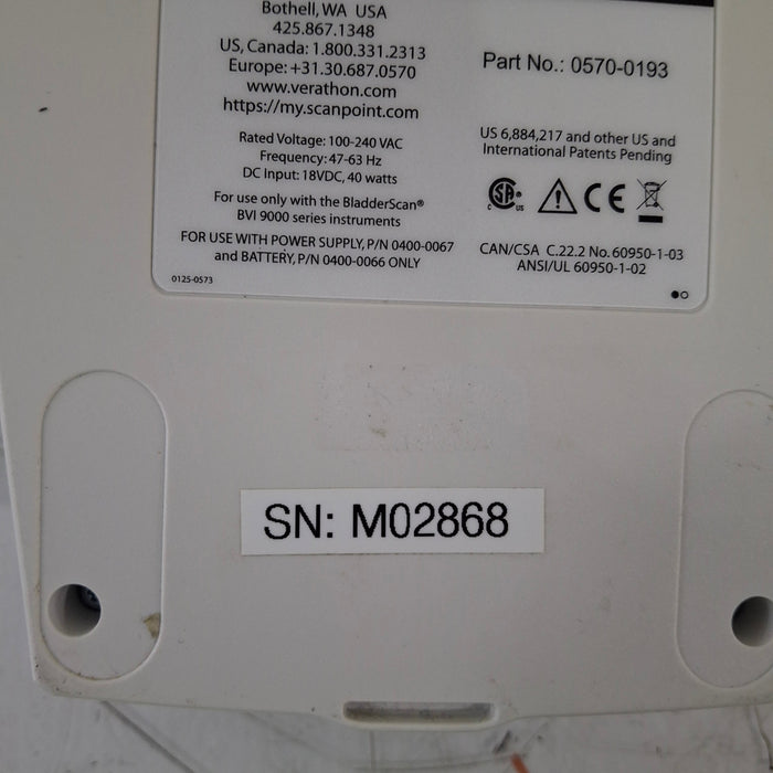 Verathon Medical, Inc BladderScan 0570-0193 Battery Charger