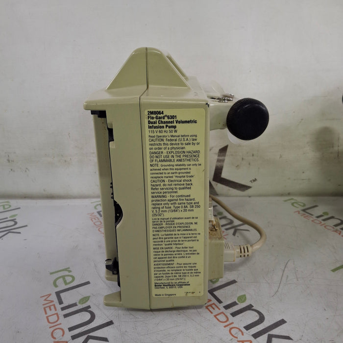 Baxter Flo-Gard 6301 Dual Channel Infusion Pump