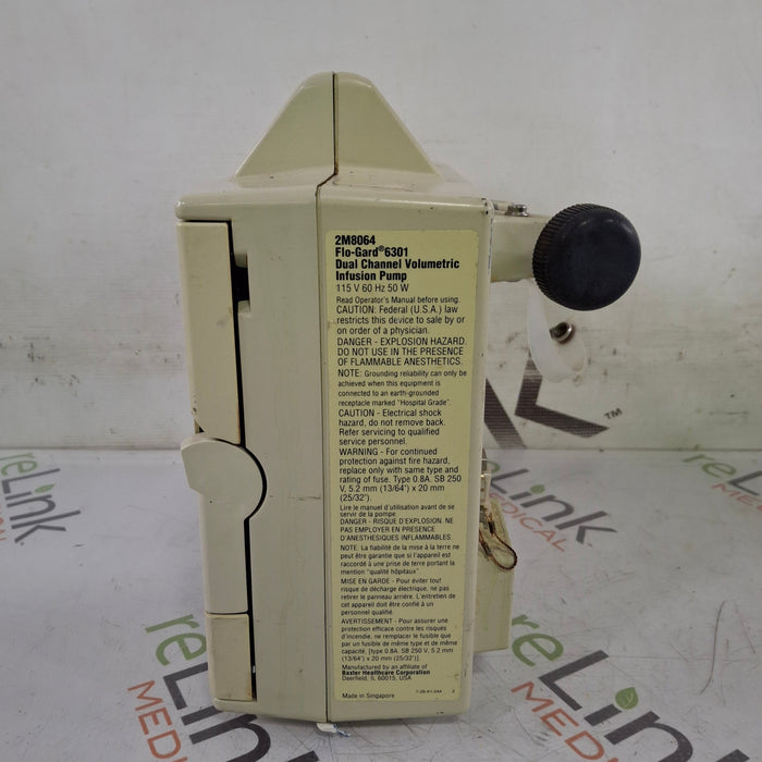 Baxter Flo-Gard 6301 Dual Channel Infusion Pump