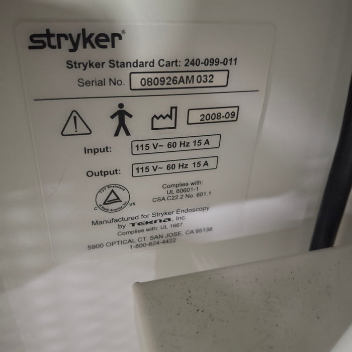 Stryker 240-099-011 Standard Cart