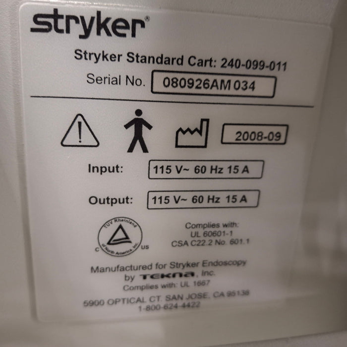 Stryker 240-099-011 Standard Cart