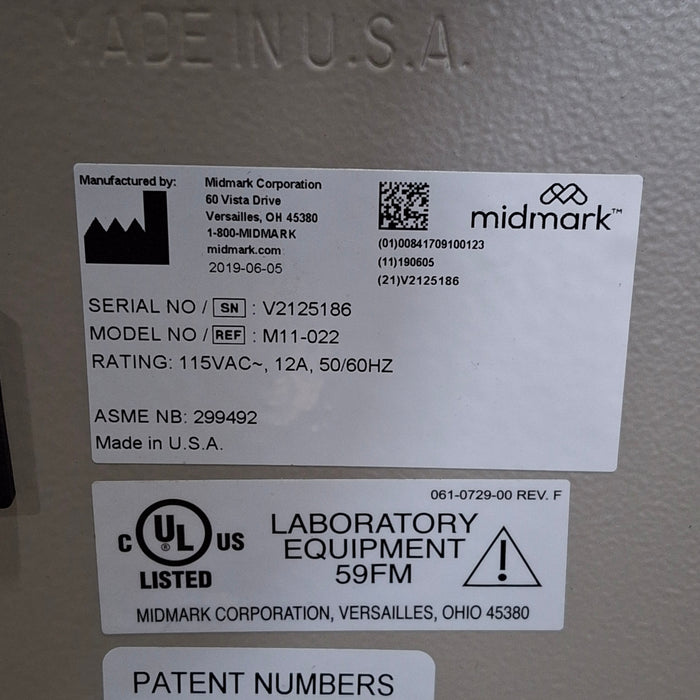 Midmark M11-022 UltraClave Autoclave Sterilizer