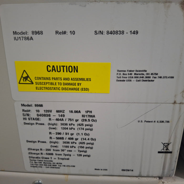 Fisher Scientific Isotemp 8968 Upright Freezer