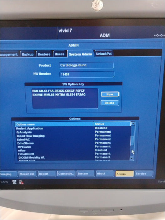 GE Healthcare Vivid 7 Dimension Ultrasound