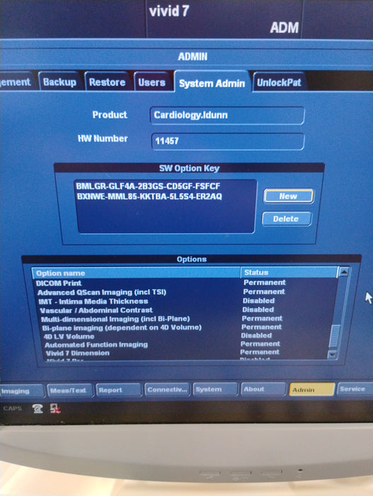 GE Healthcare Vivid 7 Dimension Ultrasound