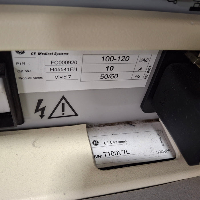 GE Healthcare Vivid 7 Dimension Ultrasound