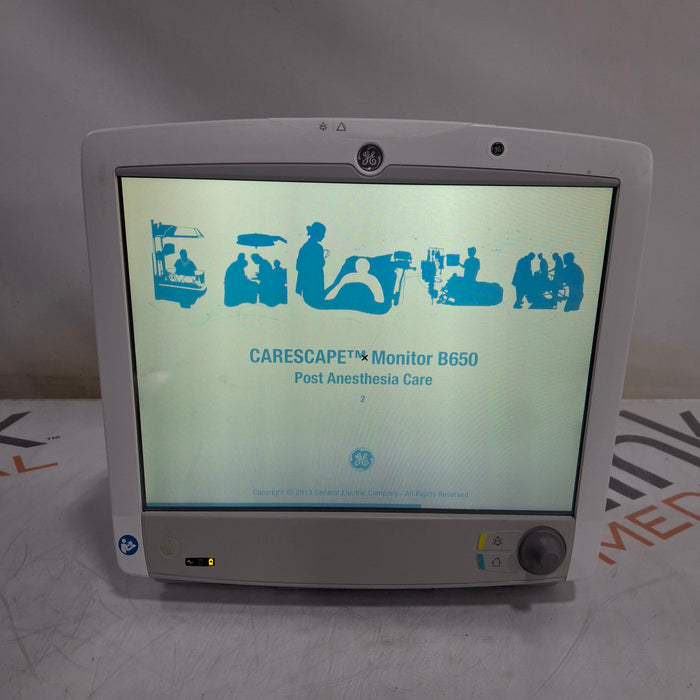 GE Healthcare Carescape B650 Post Anesthesia Care Patient Monitor