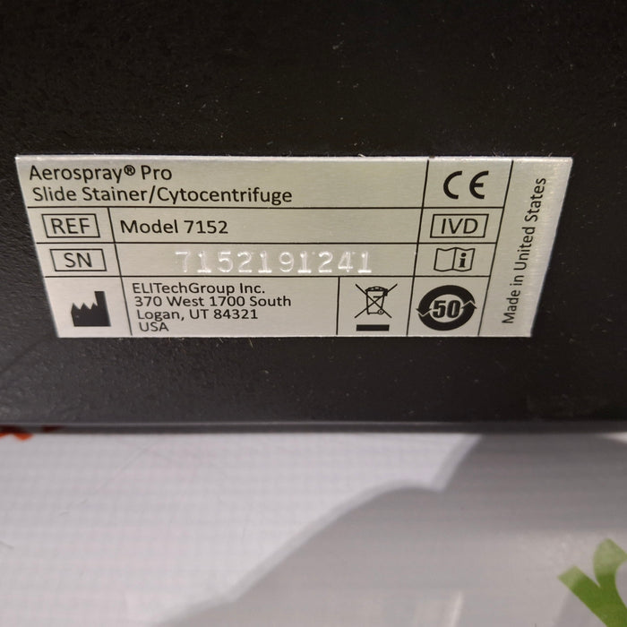 EliTech 7152 Aerospray Pro Hematology Slide Stainer Cytocentrifuge