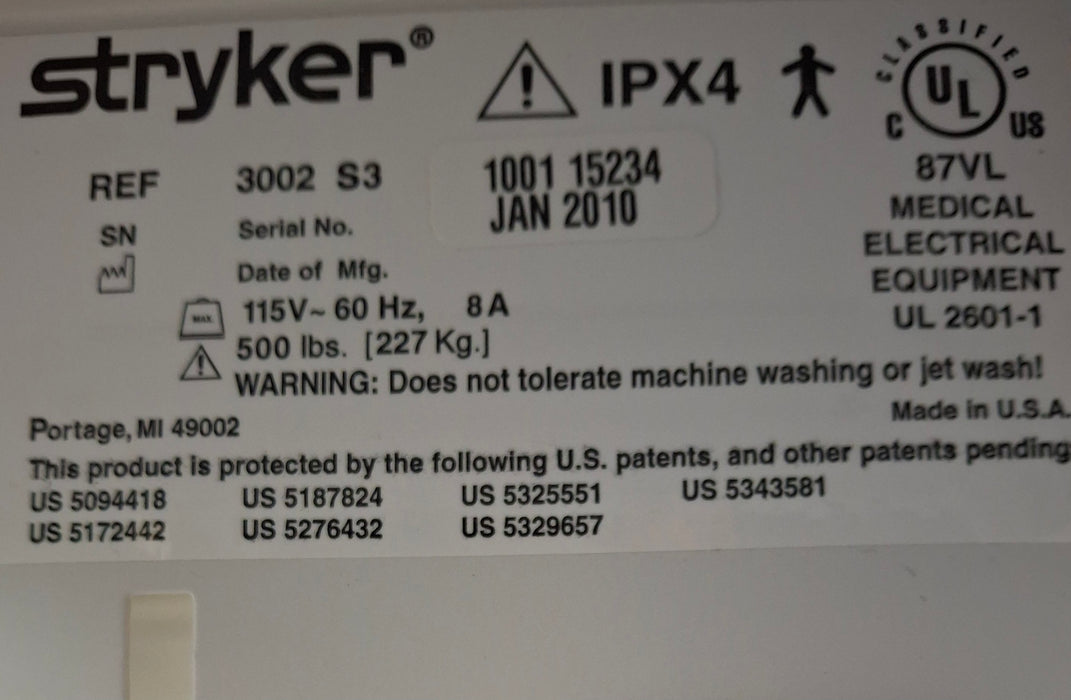 Stryker Secure III 3002 Hospital Bed