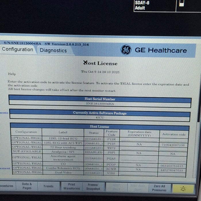 GE Healthcare Carescape B450 Critical Care Patient Monitor
