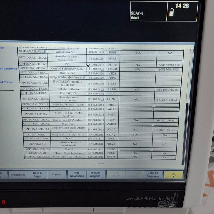 GE Healthcare Carescape B450 Critical Care Patient Monitor
