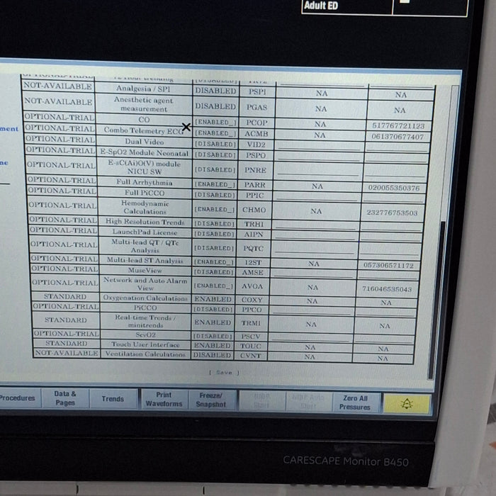 GE Healthcare Carescape B450 Emergency Care Patient Monitor