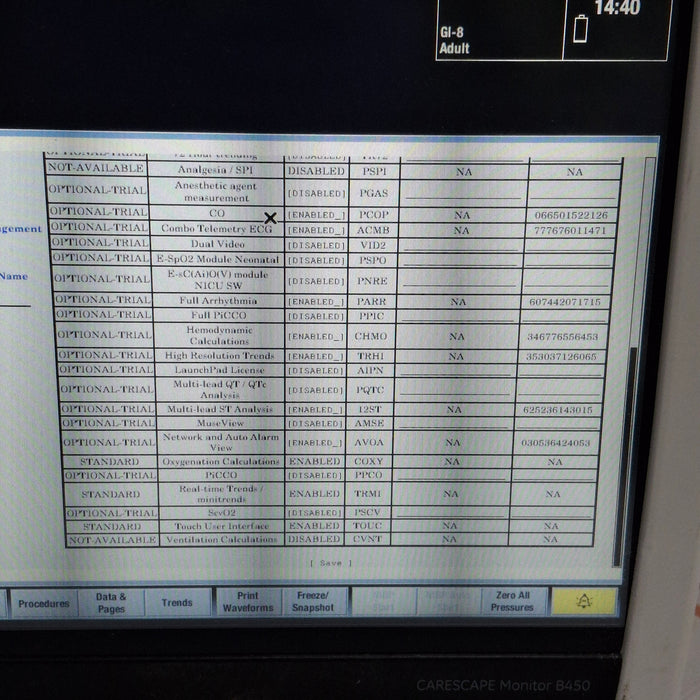 GE Healthcare Carescape B450 Critical Care Patient Monitor