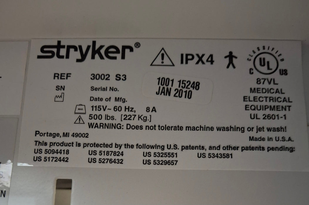 Stryker Secure III 3002 Hospital Bed