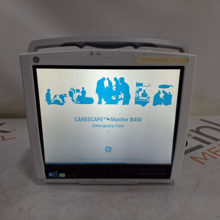 GE Healthcare Carescape B450 Emergency Care Patient Monitor