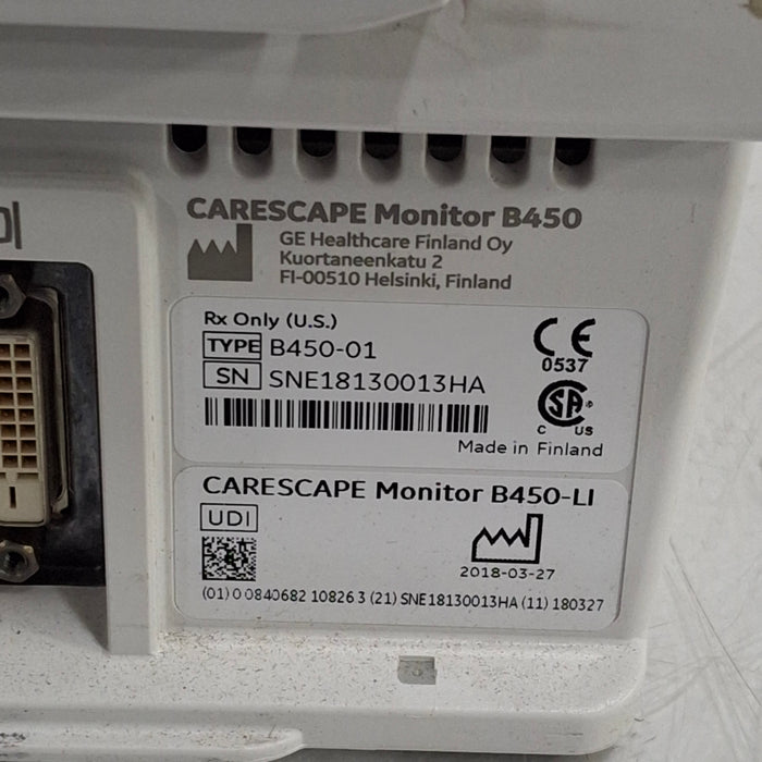 GE Healthcare Carescape B450 Critical Care Patient Monitor