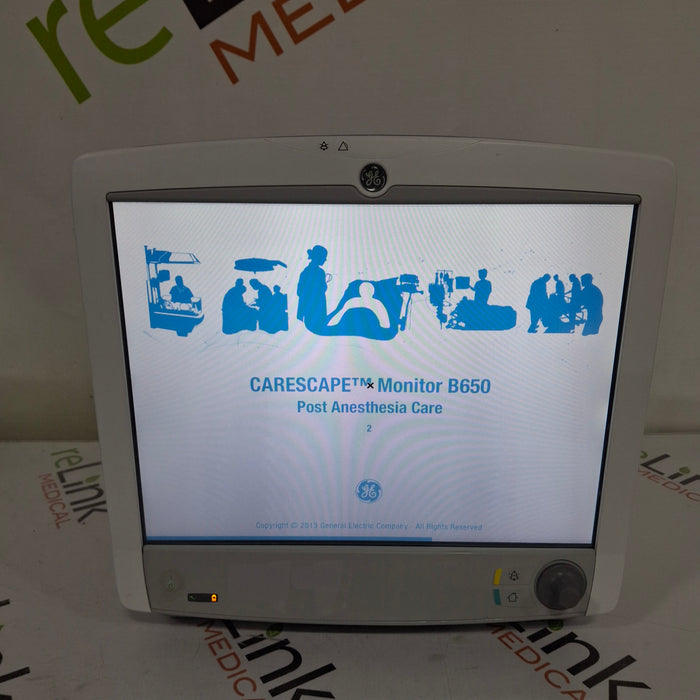 GE Healthcare Carescape B650 Post Anesthesia Care Patient Monitor