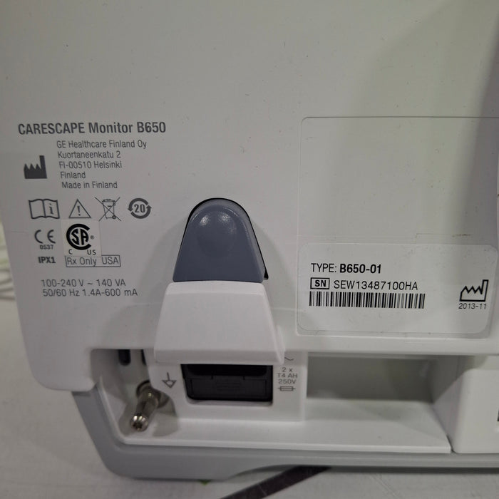 GE Healthcare Carescape B650 Post Anesthesia Care Patient Monitor
